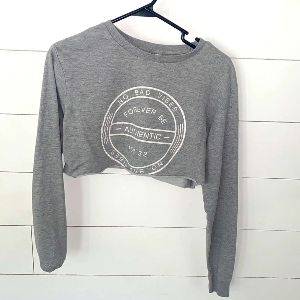 Divided Long-Sleeve Crop